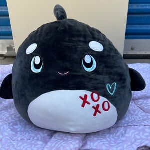 #61 Squishmallows Black and White Whale Plush
